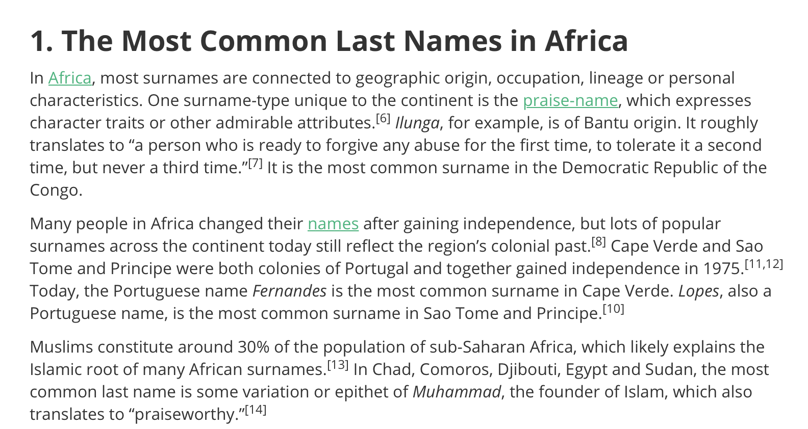 The Most Common Last Name In Different Countries